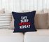 Kissen-Bezug Eat sleep Netflix repeat Kissen-Hülle Deko-Kissen Baumwolle MoonWorks®preview
