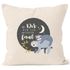 Kissen-Bezug Faultier Mit Dir bin ich am liebsten faul Spruch Pärchen Geschenk Mond Kissen-Hülle Deko-Kissen Baumwolle MoonWorks®preview