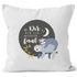 Kissen-Bezug Faultier Mit Dir bin ich am liebsten faul Spruch Pärchen Geschenk Mond Kissen-Hülle Deko-Kissen Baumwolle MoonWorks®preview