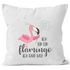 Kissen-Bezug Flamingo Ich bin ein Flamingo ich darf das Spruch Pusteblume Kissen-Hülle Deko-Kissen Baumwolle MoonWorks®preview