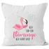 Kissen-Bezug Flamingo Ich bin ein Flamingo ich darf das Spruch Pusteblume Kissen-Hülle Deko-Kissen Baumwolle MoonWorks®preview