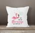 Kissen-Bezug Flamingo Ich bin ein Flamingo ich darf das Spruch Pusteblume Kissen-Hülle Deko-Kissen Baumwolle MoonWorks®preview