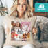 Kissen-Bezug Fotokissen Collage bis 4 Bilder und Wunschtext Fotogeschenk Beste Mama Dekokissen Baumwolle SpecialMe®preview