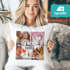 Kissen-Bezug Fotokissen Collage bis 4 Bilder und Wunschtext Fotogeschenk Beste Mama Dekokissen Baumwolle SpecialMe®preview