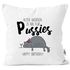 Kissen-Bezug Geburtstag Älter werden ist nichts für Pussies Katze Geschenk lustig Kissen-Hülle Deko-Kissen Baumwolle MoonWorks®preview