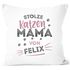 Kissen-Bezug Geschenk Katzenbesitzer Spruch personalisierbar stolze/r Katzenmama/Katzenpapa von und Katzen-Name SpecialMe®preview