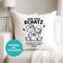 Kissen-Bezug Geschenk Liebe Strichmännchen Pärchen mit Spruch lustig Keine Sorge Schatz SpecialMe®preview