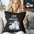 Kissen-Bezug Hase I love you like nobunny else Geschenk Liebe Spruch Liebespruch Wortspiel Watercolor Kissen-Hülle Baumwolle MoonWorks®preview