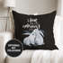 Kissen-Bezug Hase I love you like nobunny else Geschenk Liebe Spruch Liebespruch Wortspiel Watercolor Kissen-Hülle Baumwolle MoonWorks®preview