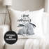 Kissen-Bezug Hase I love you like nobunny else Geschenk Liebe Spruch Liebespruch Wortspiel Watercolor Kissen-Hülle Baumwolle MoonWorks®preview