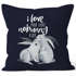 Kissen-Bezug Hase I love you like nobunny else Geschenk Liebe Spruch Liebespruch Wortspiel Watercolor Kissen-Hülle Baumwolle MoonWorks®preview