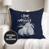 Kissen-Bezug Hase I love you like nobunny else Geschenk Liebe Spruch Liebespruch Wortspiel Watercolor Kissen-Hülle Baumwolle MoonWorks®preview