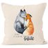 Kissen-Bezug Heimat ist kein Ort sondern ein Gefühl Fuchs Liebe Spruch Geschenk Kissenhülle Dekokissen Baumwolle MoonWorks®preview