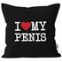 Kissen-Bezug I love my Penis/Pimmel Boobs I love your Boobs/Penis lustiger Spruch Ironie Deko-Kissen MoonWorks®preview