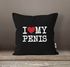 Kissen-Bezug I love my Penis/Pimmel Boobs I love your Boobs/Penis lustiger Spruch Ironie Deko-Kissen MoonWorks®preview