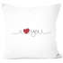 Kissen-Bezug I Love You Liebe Valentinstag Geschenkidee Kissen-Hülle Deko-Kissen Baumwolle MoonWorks®preview