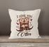 Kissen-Bezug I love you like no Otter personalisierte Geschenke Liebe mit Namen Bedrucken SpecialMe®preview
