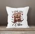 Kissen-Bezug I love you like no Otter personalisierte Geschenke Liebe mit Namen Bedrucken SpecialMe®preview
