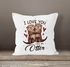 Kissen-Bezug I love you like no Otter Valentinstag Geschenke Liebe Spruch Dekokissen SpecialMe®preview
