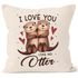 Kissen-Bezug I love you like no Otter Valentinstag Geschenke Liebe Spruch Dekokissen SpecialMe®preview