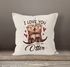 Kissen-Bezug I love you like no Otter Valentinstag Geschenke Liebe Spruch Dekokissen SpecialMe®preview