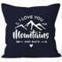 Kissen-Bezug I love you to the mountain and back Liebeserklärung Geschenk Valentinstag Weihnachten Moonworks®preview