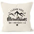 Kissen-Bezug I love you to the mountain and back Liebeserklärung Geschenk Valentinstag Weihnachten Moonworks®preview