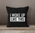 Kissen-Bezug I woke up like this Fun-Shirt Statement Spruch Quote Kissen-Hülle Deko-Kissen Baumwolle MoonWorks®preview