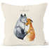 Kissen-Bezug Ich liebe dich Fuchs Geschenk Liebe Spruch Kissen-Hülle Deko-Kissen Baumwolle MoonWorks®preview