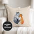 Kissen-Bezug Ich liebe dich Fuchs Geschenk Liebe Spruch Kissen-Hülle Deko-Kissen Baumwolle MoonWorks®preview
