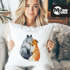 Kissen-Bezug Ich liebe dich Fuchs Geschenk Liebe Spruch Kissen-Hülle Deko-Kissen Baumwolle MoonWorks®preview