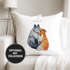 Kissen-Bezug Ich liebe dich Fuchs Geschenk Liebe Spruch Kissen-Hülle Deko-Kissen Baumwolle MoonWorks®preview
