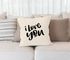 Kissen-Bezug Ich liebe Dich I love You Kissen-Hülle Deko-Kissen Baumwolle MoonWorks®preview