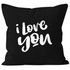 Kissen-Bezug Ich liebe Dich I love You Kissen-Hülle Deko-Kissen Baumwolle MoonWorks®preview