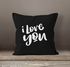 Kissen-Bezug Ich liebe Dich I love You Kissen-Hülle Deko-Kissen Baumwolle MoonWorks®preview