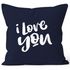Kissen-Bezug Ich liebe Dich I love You Kissen-Hülle Deko-Kissen Baumwolle MoonWorks®preview