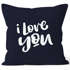 Kissen-Bezug Ich liebe Dich I love You Kissen-Hülle Deko-Kissen Baumwolle MoonWorks®preview