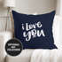 Kissen-Bezug Ich liebe Dich I love You Kissen-Hülle Deko-Kissen Baumwolle MoonWorks®preview