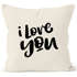 Kissen-Bezug Ich liebe Dich I love You Kissen-Hülle Deko-Kissen Baumwolle MoonWorks®preview