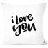 Kissen-Bezug Ich liebe Dich I love You Kissen-Hülle Deko-Kissen Baumwolle MoonWorks®preview