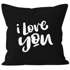 Kissen-Bezug Ich liebe Dich I love You Kissen-Hülle Deko-Kissen Baumwolle MoonWorks®preview