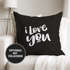 Kissen-Bezug Ich liebe Dich I love You Kissen-Hülle Deko-Kissen Baumwolle MoonWorks®preview