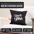 Kissen-Bezug Ich liebe Dich I love You Kissen-Hülle Deko-Kissen Baumwolle MoonWorks®preview