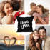 Kissen-Bezug Ich liebe Dich I love You Kissen-Hülle Deko-Kissen Baumwolle MoonWorks®preview