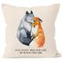 Kissen-Bezug Ich will dich heute morgen nächste Woche Fuchs Geschenk Liebe Spruch verliebt Freund Freundin Kissen-Hülle Baumwolle MoonWorks®preview