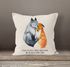 Kissen-Bezug Ich will dich heute morgen nächste Woche Fuchs Geschenk Liebe Spruch verliebt Freund Freundin Kissen-Hülle Baumwolle MoonWorks®preview