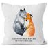 Kissen-Bezug Ich will dich heute morgen nächste Woche Fuchs Geschenk Liebe Spruch verliebt Freund Freundin Kissen-Hülle Baumwolle MoonWorks®preview