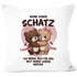 Kissen-Bezug Keine Sorge Schatz Herz personalisierbares Motiv Liebes-Geschenk Mann Frau Paar Liebe SpecialMe®preview