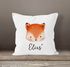 Kissen-Bezug Kinder Bär, Fuchs, Einhorn mit Namen personaliserte Geschenke Baby Namenskissen Tiermotive SpecialMe®preview