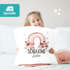 Kissen-Bezug Kinder Geschenk Einschulung 2026 Schulkind personalisiert mit Namen Regenbogen Design SpecialMe®preview